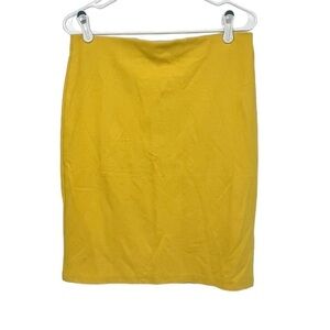 Premise Studio Mustard Yellow Stretch Pencil Skirt Size 10 Women's